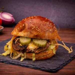 cheesy crazy smash burger